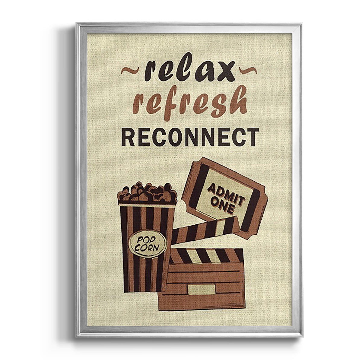 Movie Time IV - Modern Framed Canvas Print