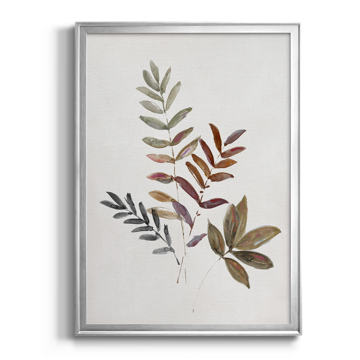 Autumn Leaves III - Modern Framed Canvas Print