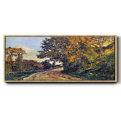 The Road to the Farm of Saint - Floater Framed Canvas Print