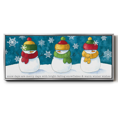 A Frosty Kiss - Floater Framed Canvas Print
