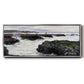 The Rocks at Pourville, Low Tide, 1882 - Floater Framed Canvas Print