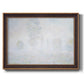Impressionist atmospheric landscape in morning haze by Claude Monet printed on canvas in an ornate bronzed mahogany wood frame.