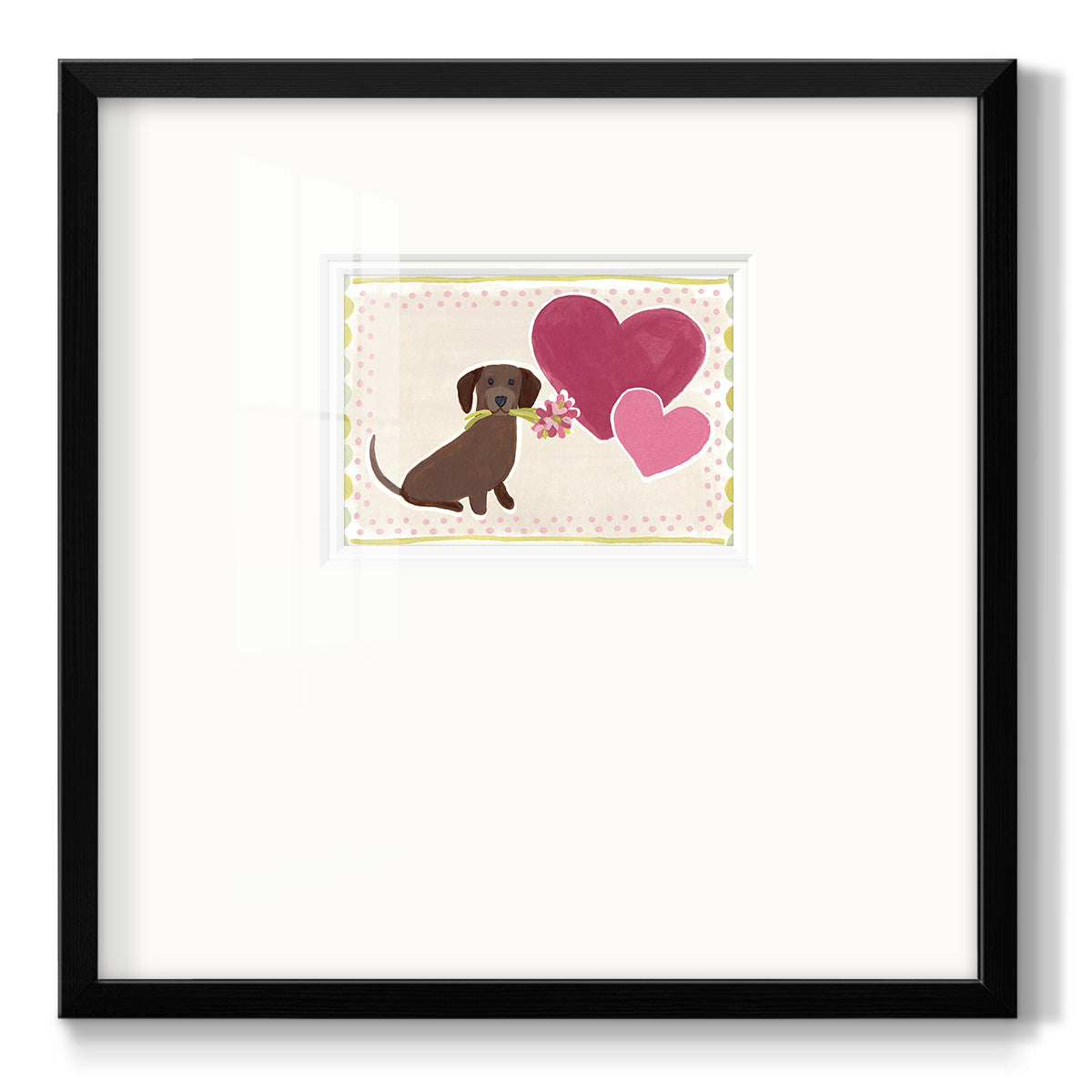 Dachshund Delight Collection A Premium Framed Print Double Matboard