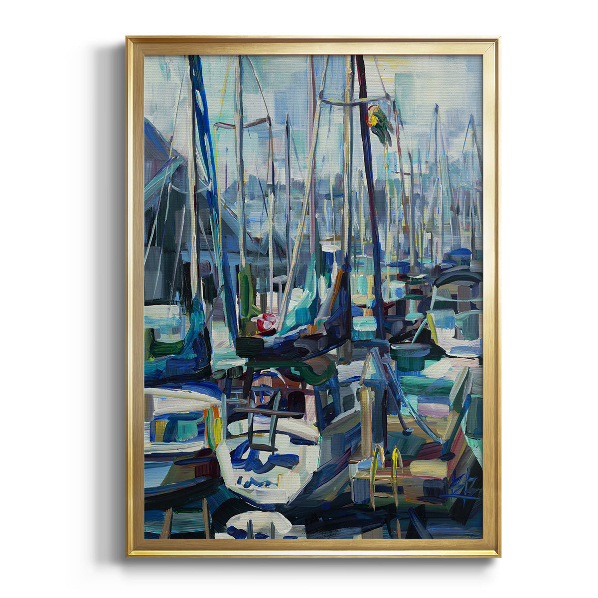 Edmonds Marina - Modern Framed Canvas Print