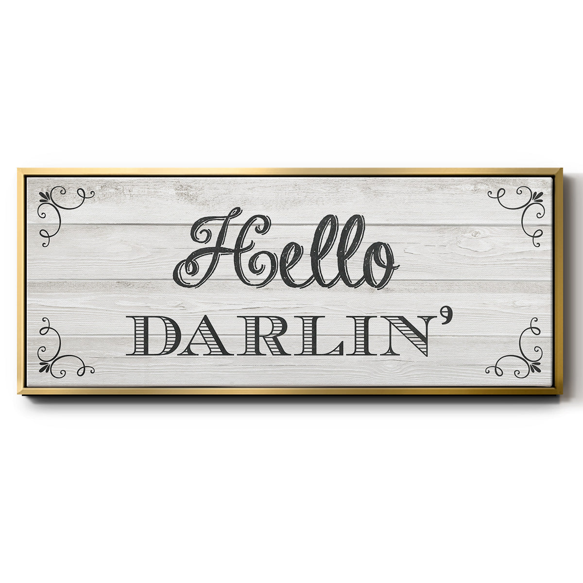Hello Darlin' - Floater Framed Canvas Print