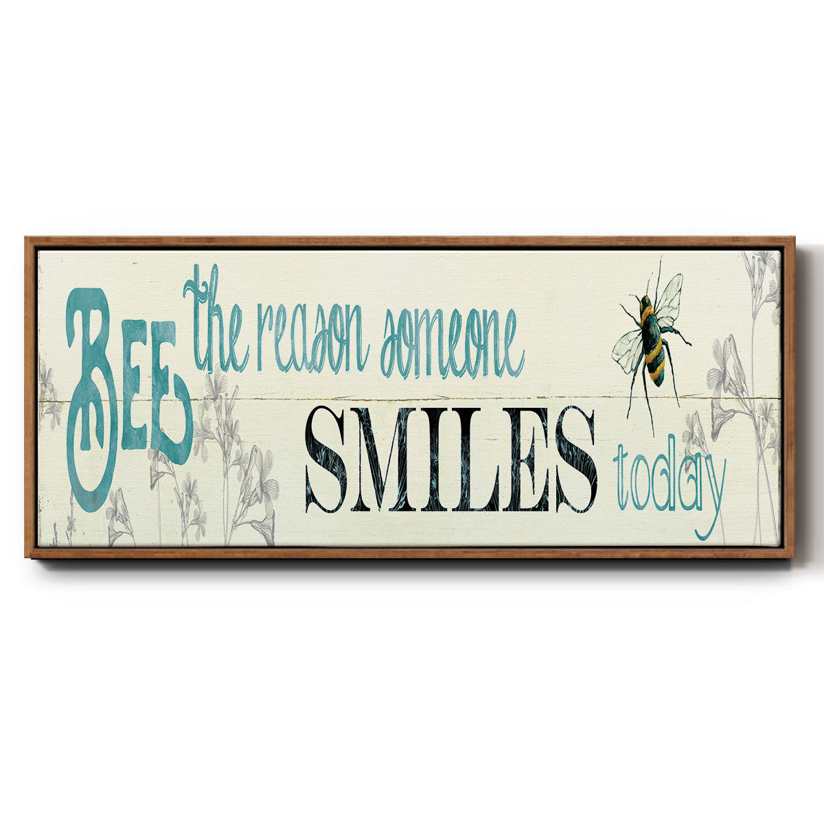 Bee The Reason - Floater Framed Canvas Print