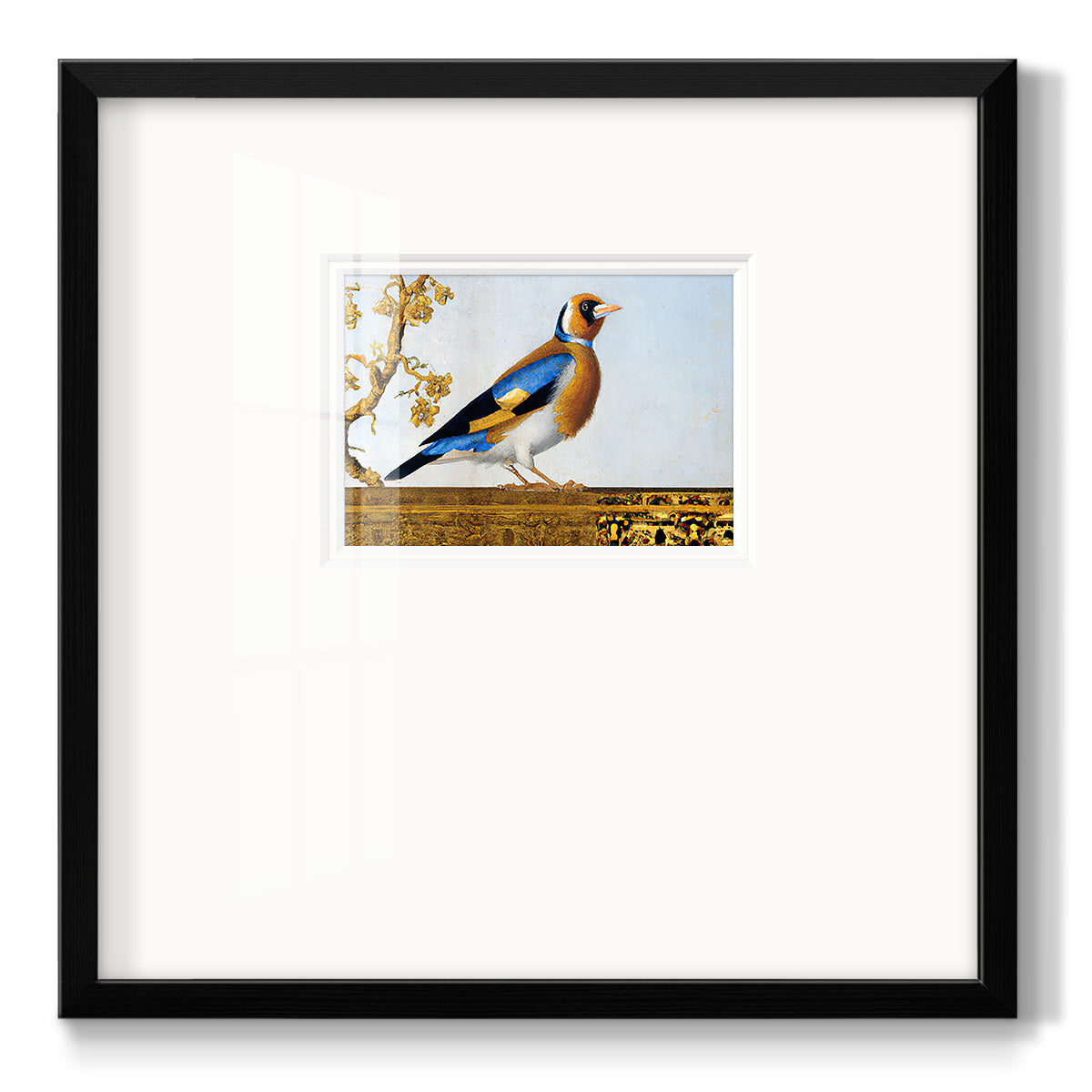 Golden Finch - Double Matboard Framed Print