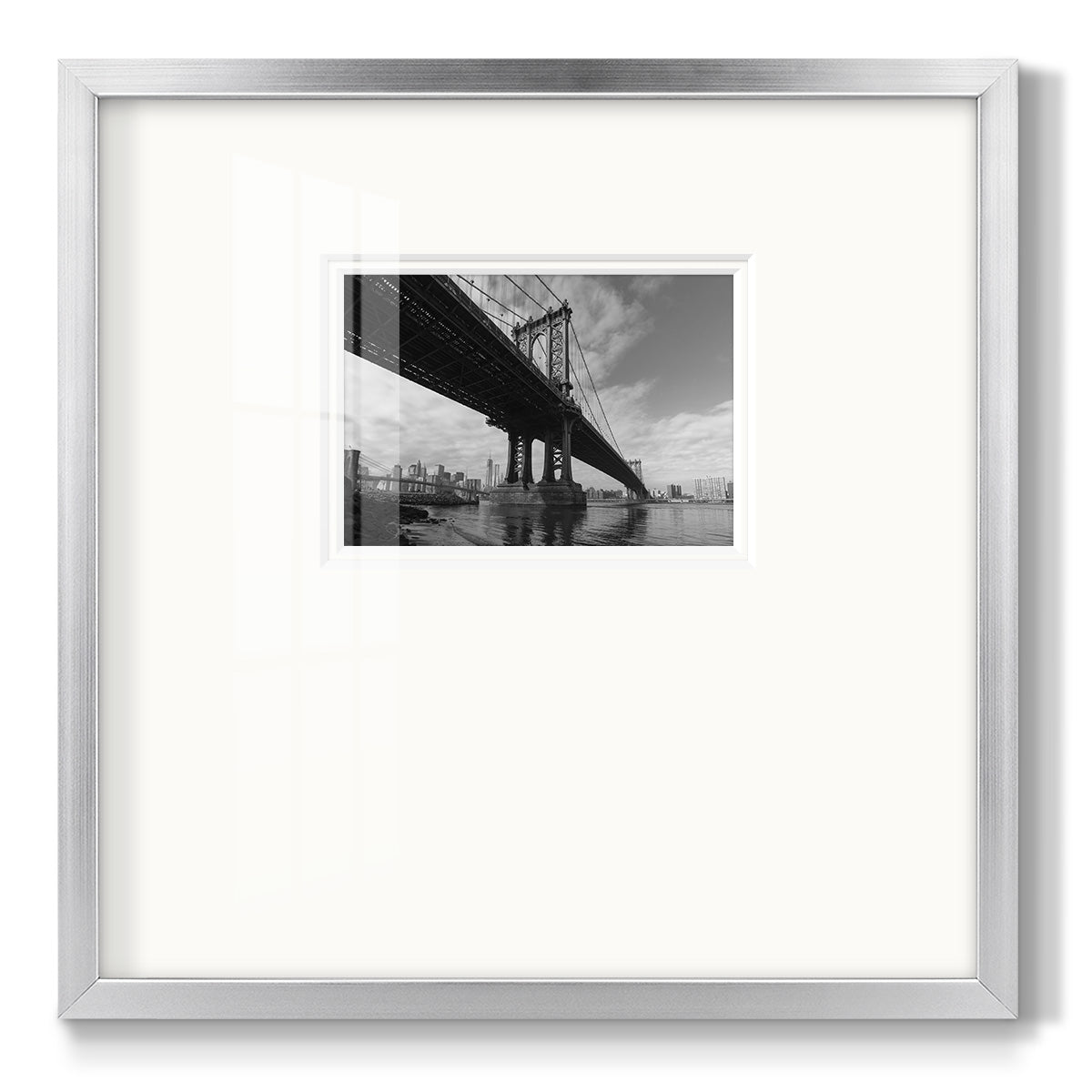 Manhattan Bridge Premium Framed Print Double Matboard