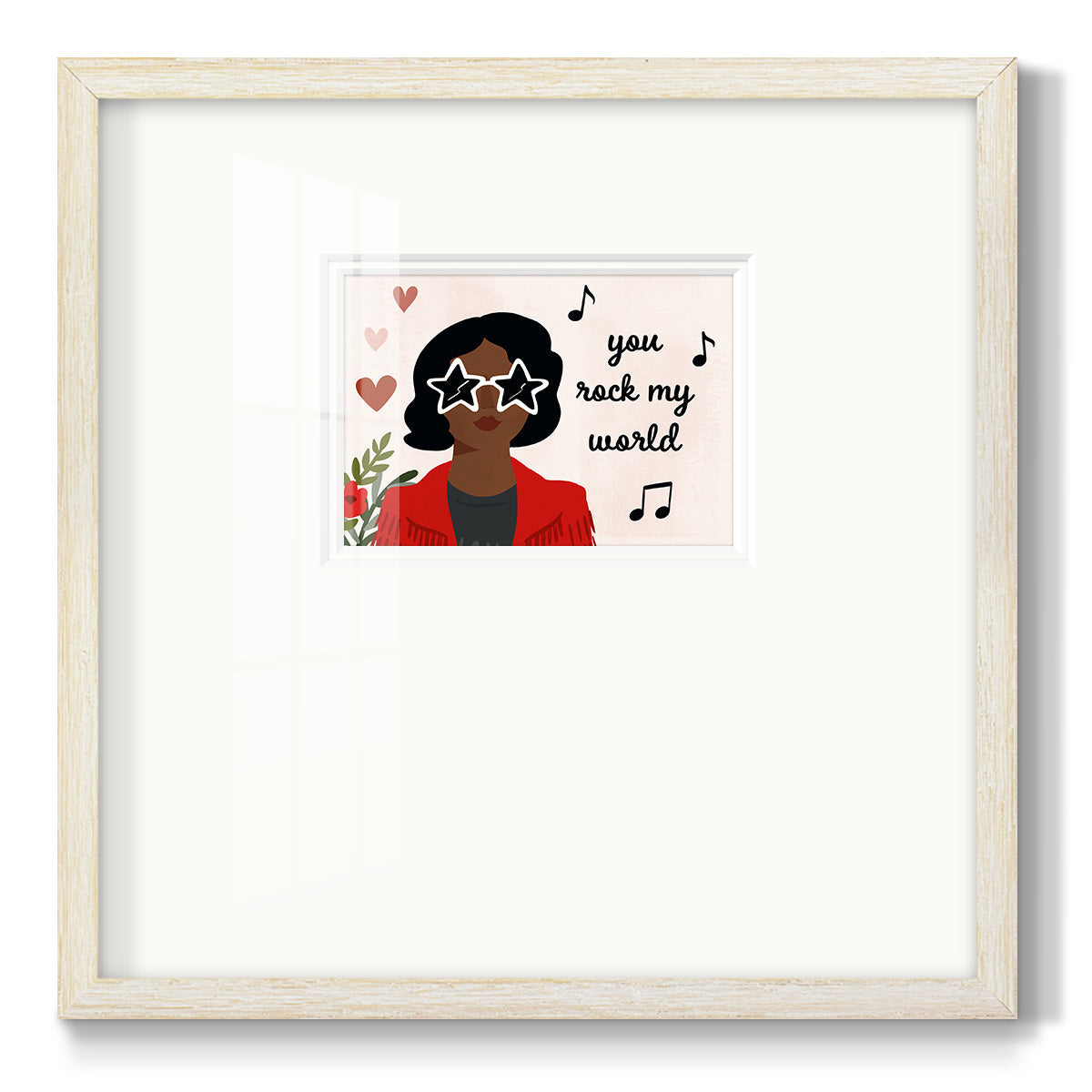 Darling Valentine Collection A - Double Matboard Framed Print
