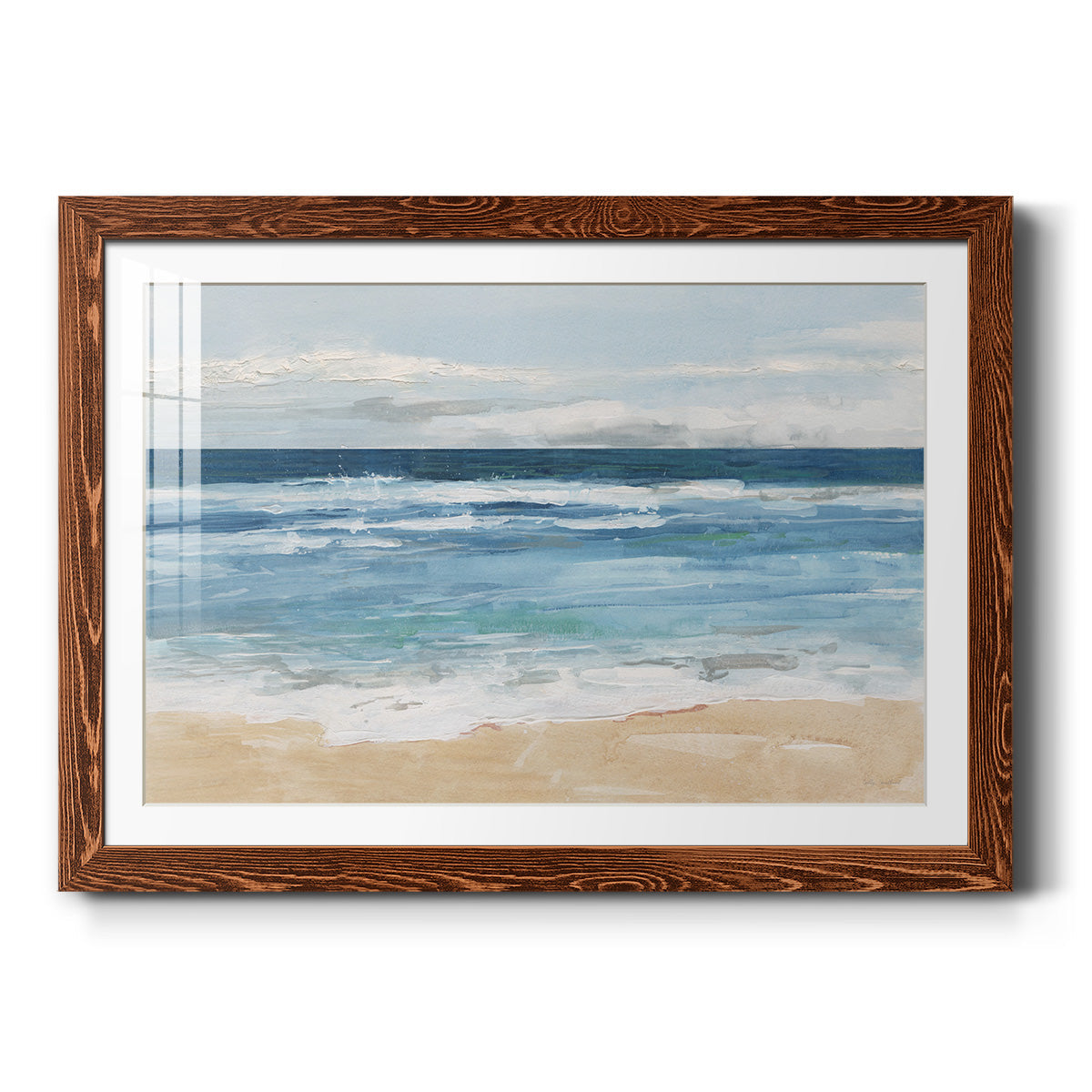 Ocean Waves II - Barnwood Framed Art Print
