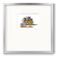 Raccoon Wheelbarrow Premium Framed Print Double Matboard