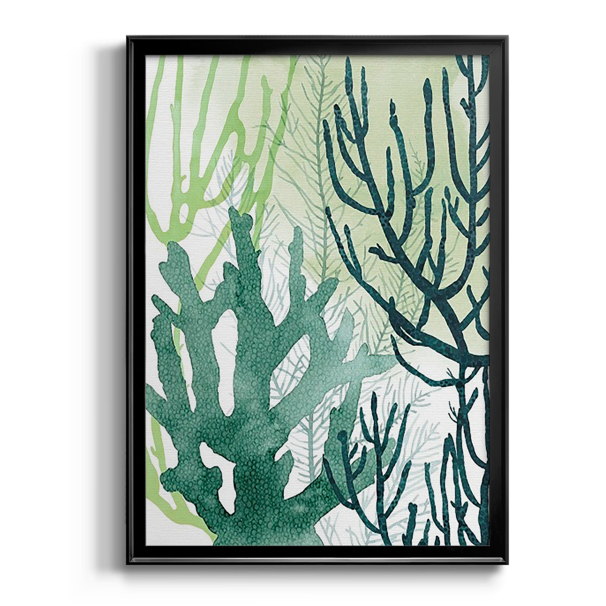 Textured Coral I - Modern Framed Canvas Print