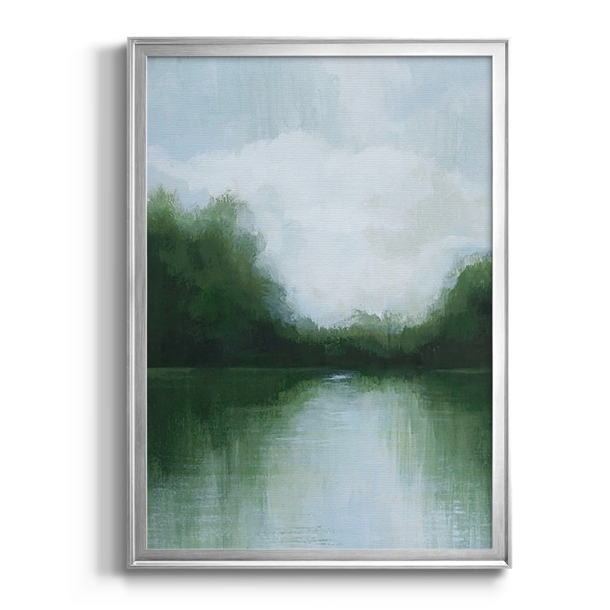 Mossy Reflections I - Modern Framed Canvas Print