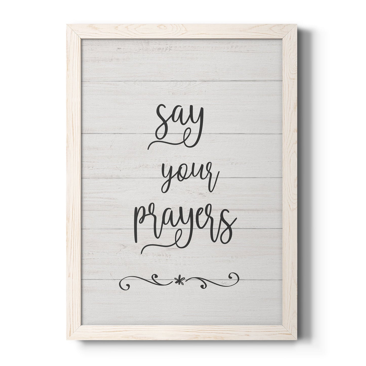 Say Your Prayers - Premium Canvas Framed in Barnwood - Ready to Hang