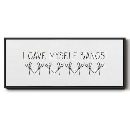 I Gave Myself Bangs! - Floater Framed Canvas Print