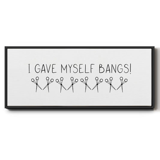 I Gave Myself Bangs! - Floater Framed Canvas Print