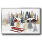 Christmas Chalet Collection A - Floater Framed Canvas Print