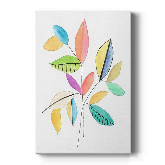 Color Pop Leaves I - Canvas Art Print