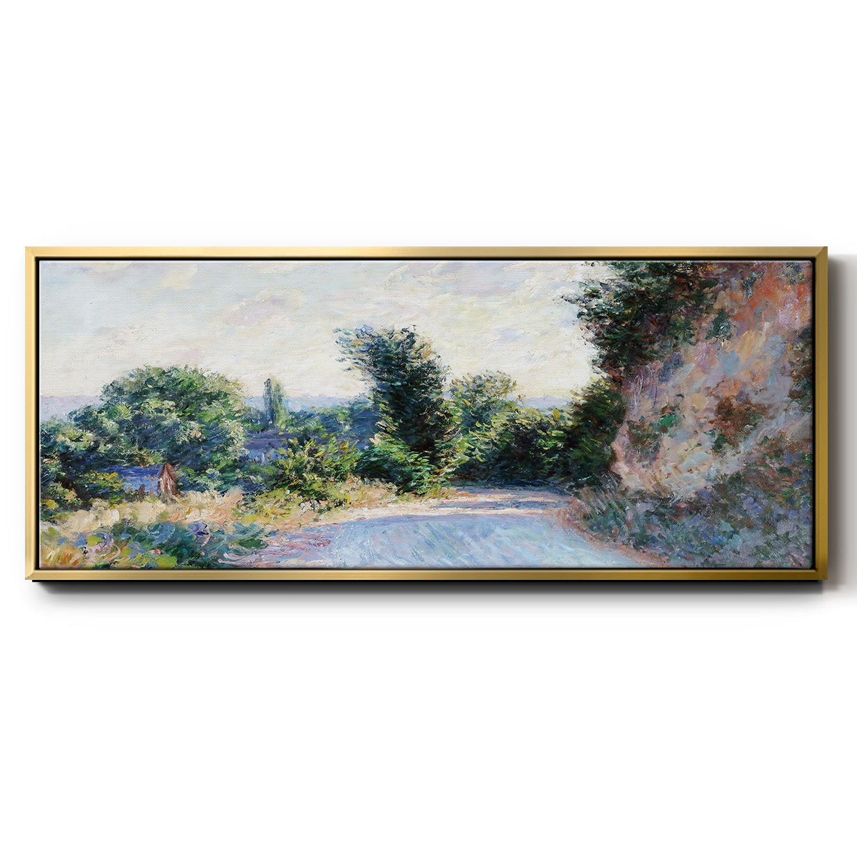 Road Near Giverny, 1885 - Floater Framed Canvas Print