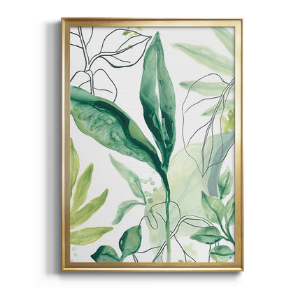 Tropical Palm Chorus IV - Modern Framed Canvas Print