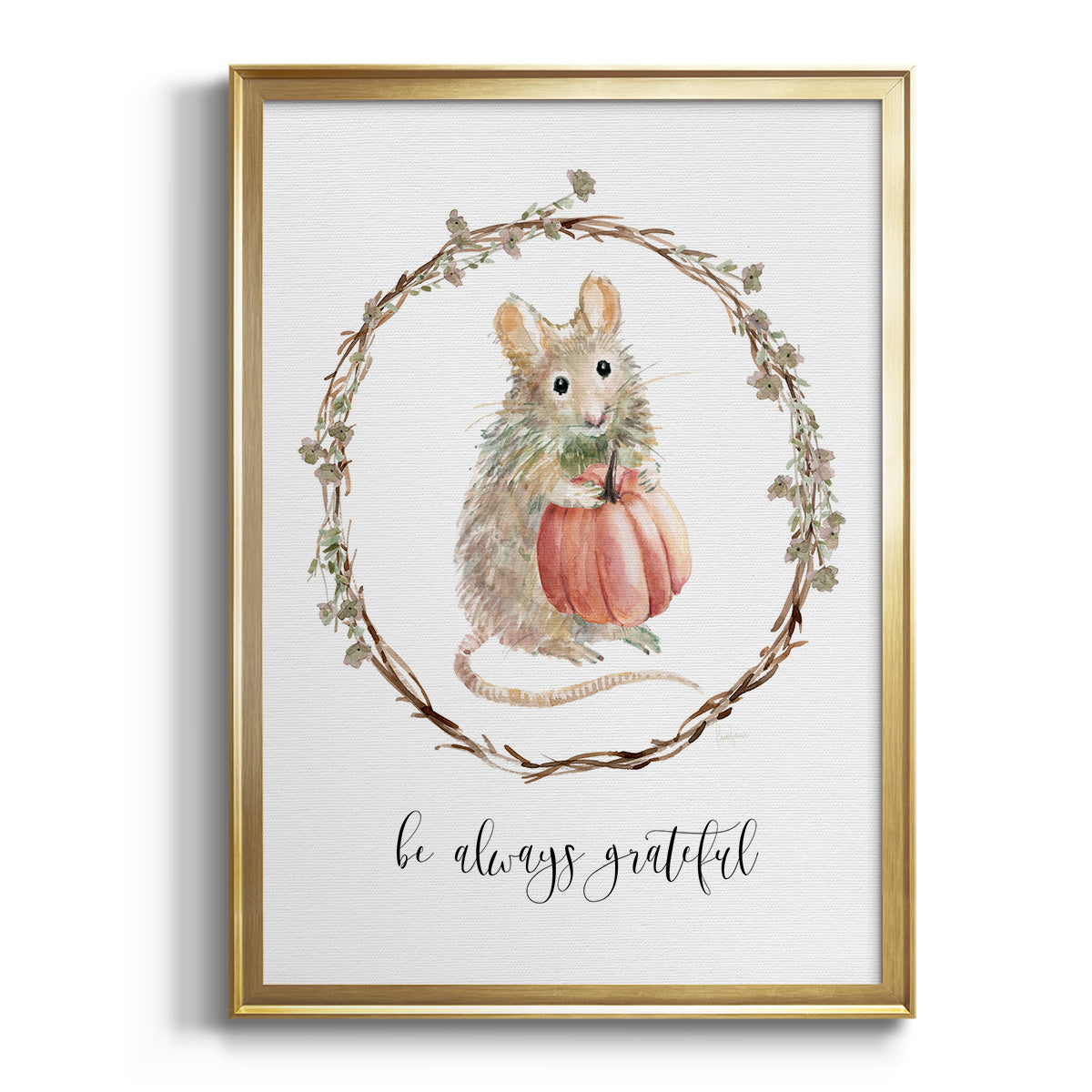 Harvest Home Mouse - Modern Framed Canvas Print