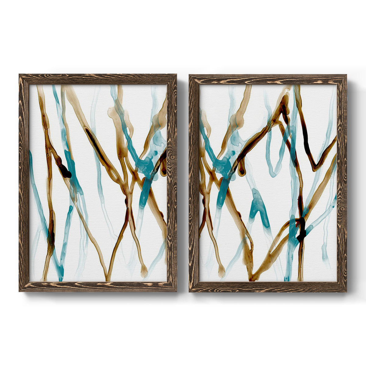 Runnel XVII - Premium Framed Canvas 2 Piece Set - Ready to Hang