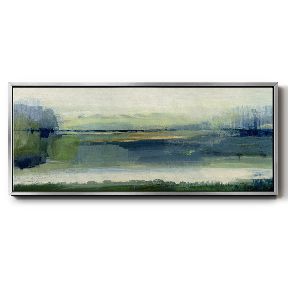 Glistening Meadow - Floater Framed Canvas Print