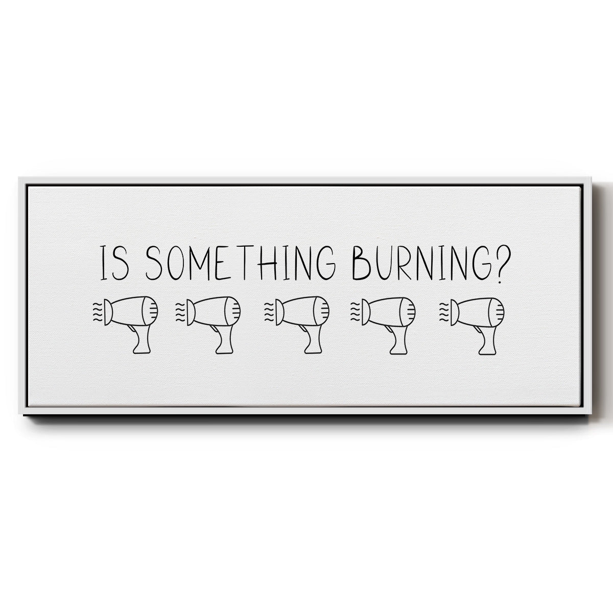 Is Something Burning? - Floater Framed Canvas Print