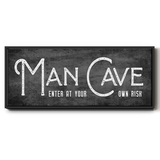 Man Cave - Floater Framed Canvas Print