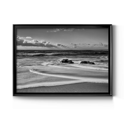 Whispering Sands Beach - Modern Framed Canvas Print