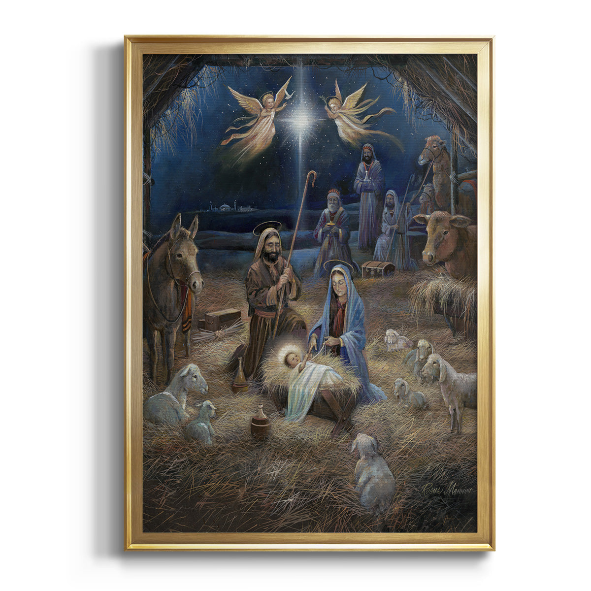 Silent Night - Modern Framed Canvas Print