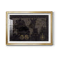 Black Gold Map - Modern Framed Art Print