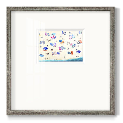 Colorful Beach- Premium Framed Print Double Matboard