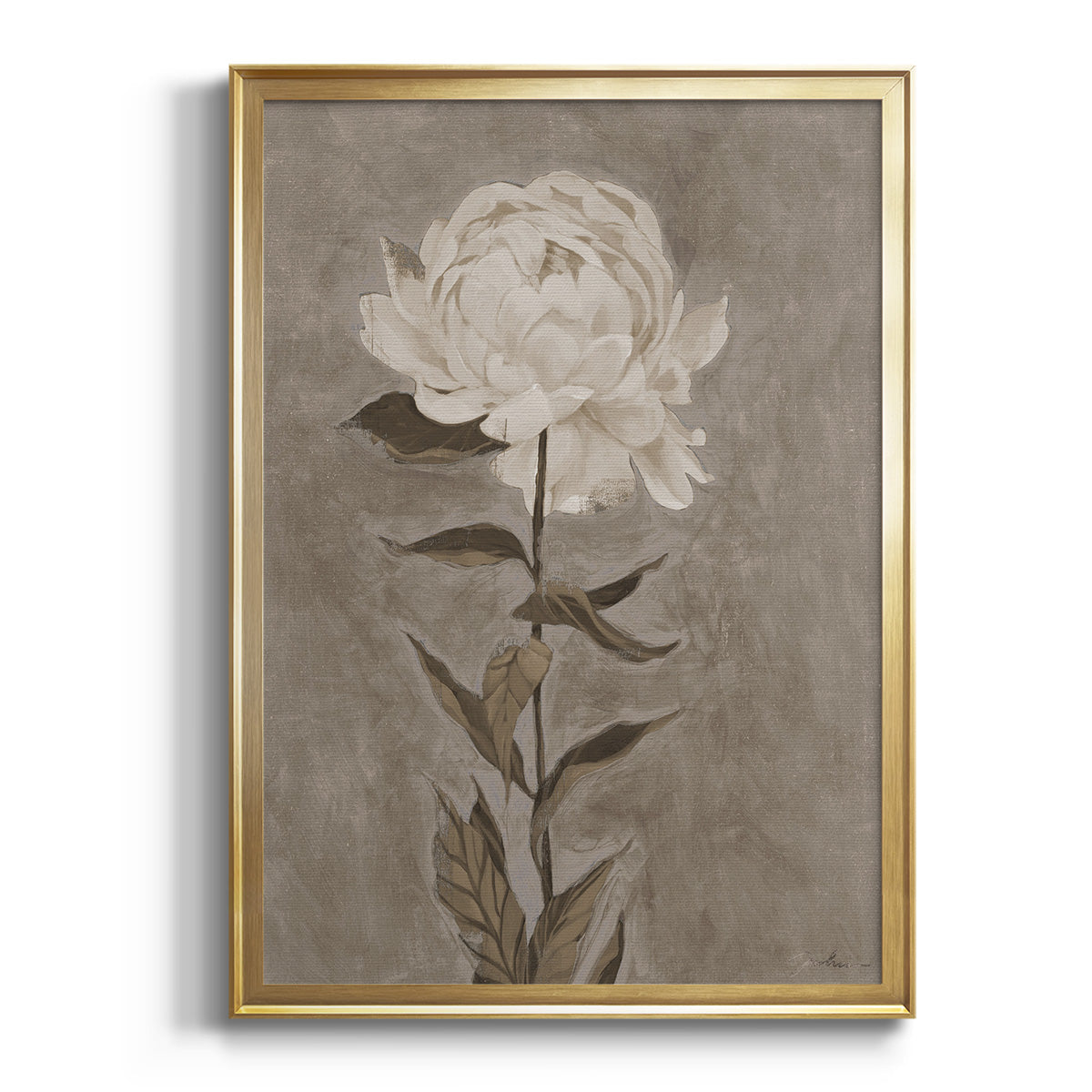 Pretty As A Peony I - Modern Framed Canvas Print