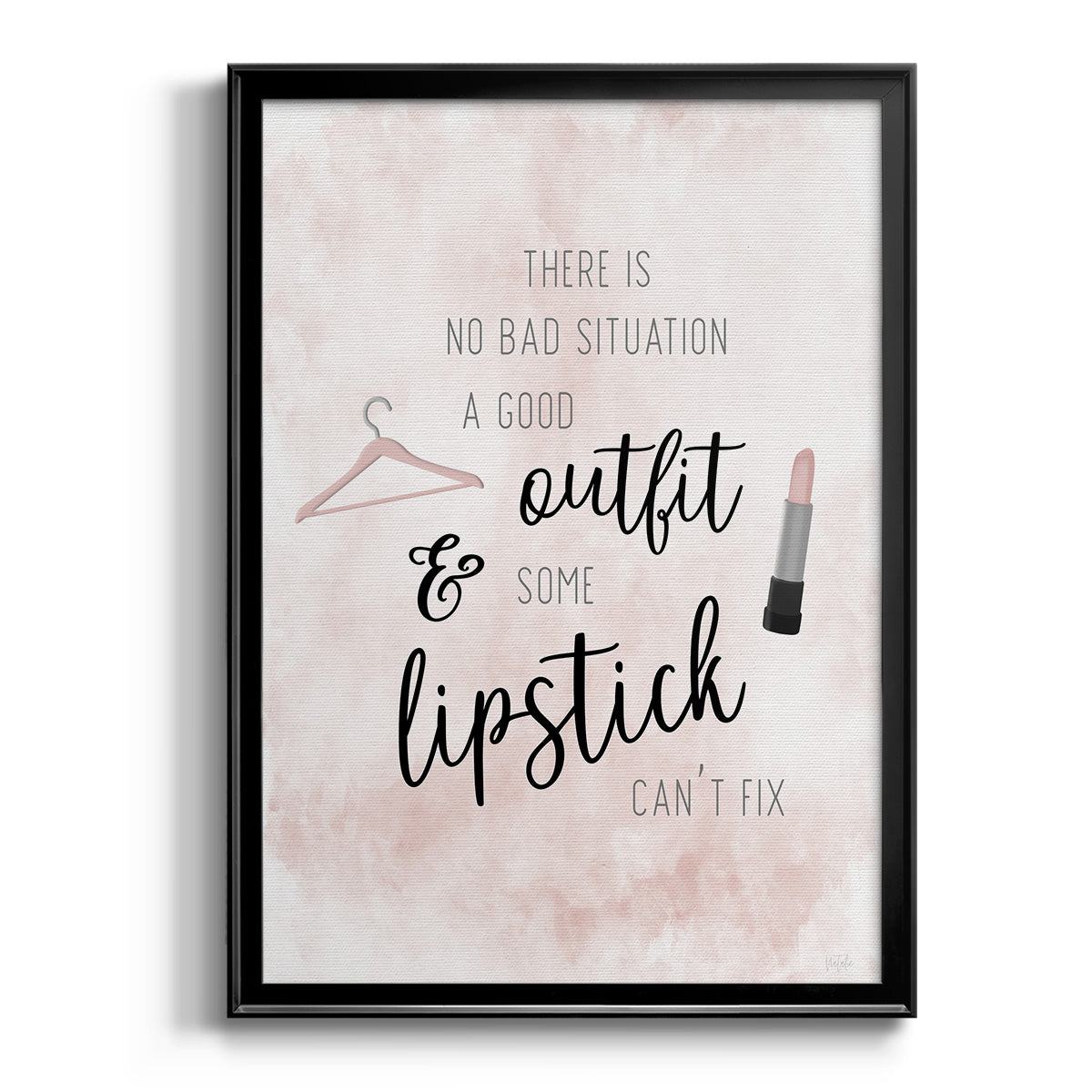 Outfit and Lipstick - Modern Framed Canvas Print