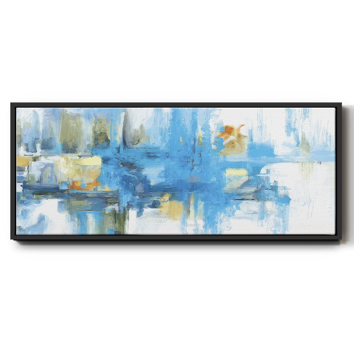 Metro Blue - Floater Framed Canvas Print