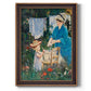 Intimate domestic genre scene by Édouard Manet printed on canvas in an ornate weathered white frame with a vertical orientation.