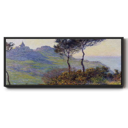 The Church at Varengeville, the Sunset, 1882 - Floater Framed Canvas Print