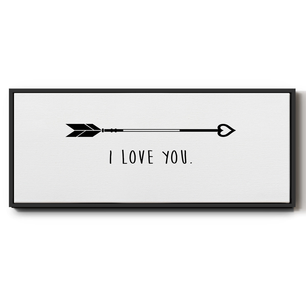 Love Arrow I - Floater Framed Canvas Print
