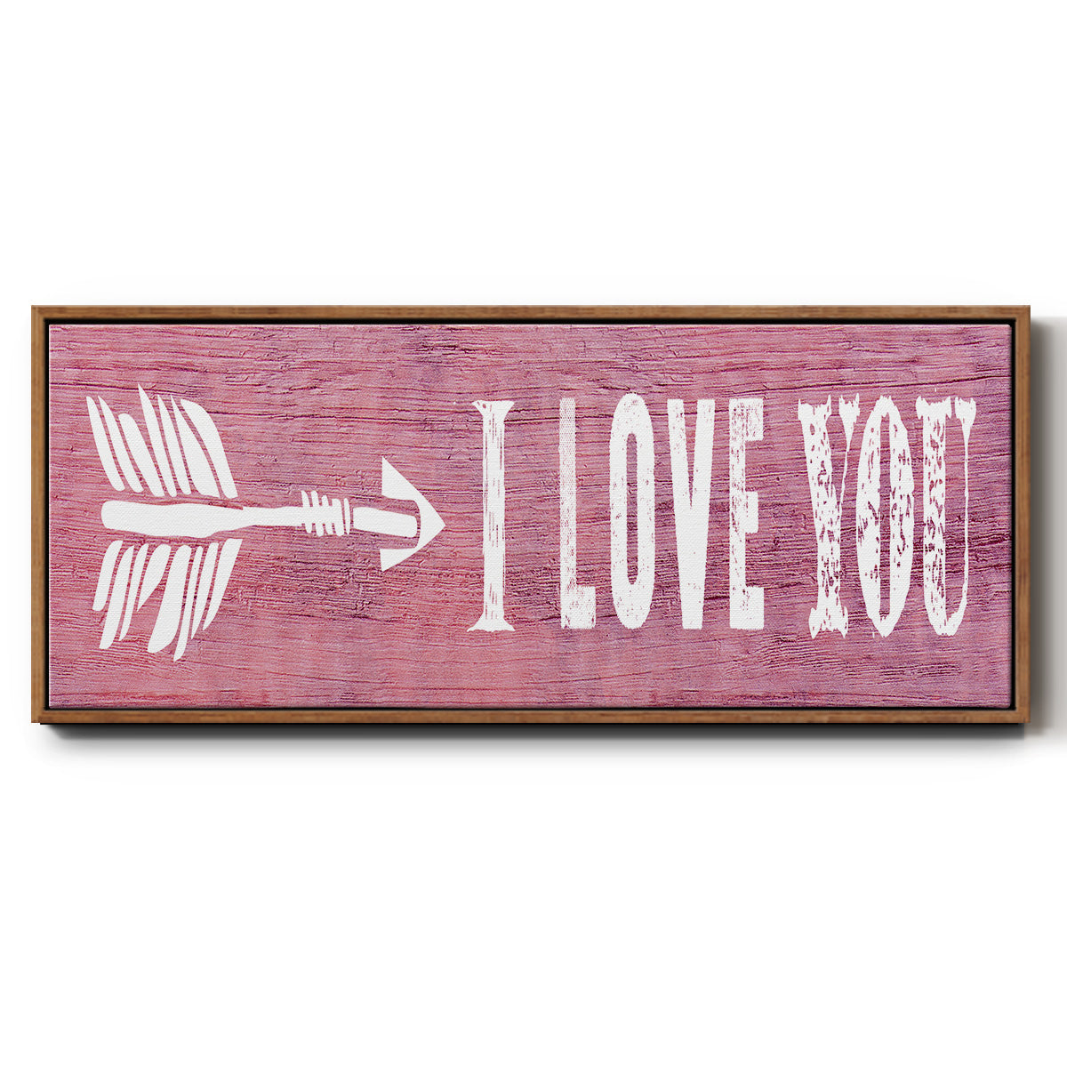I Love You - Floater Framed Canvas Print