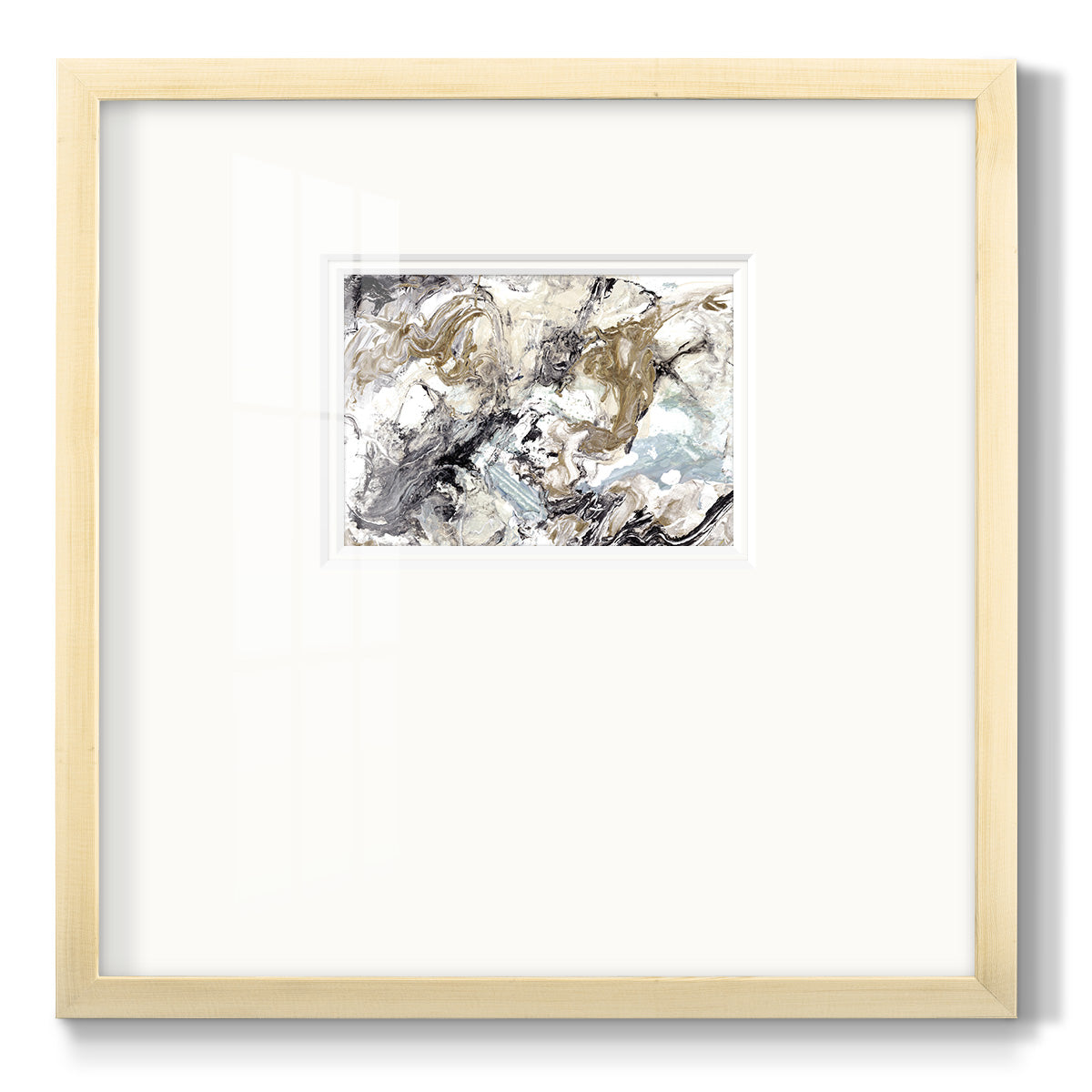 Marbelized Abstract Premium Framed Print Double Matboard