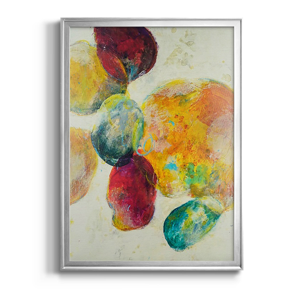 Earthy Fragments I - Modern Framed Canvas Print