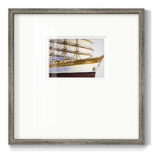 Golden Ship IV Premium Framed Print Double Matboard