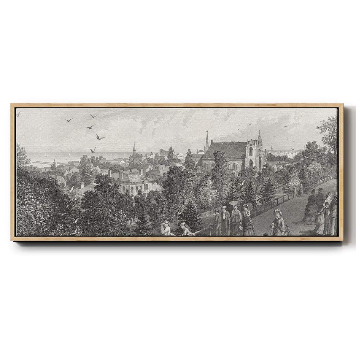 City of Cleveland - Floater Framed Canvas Print