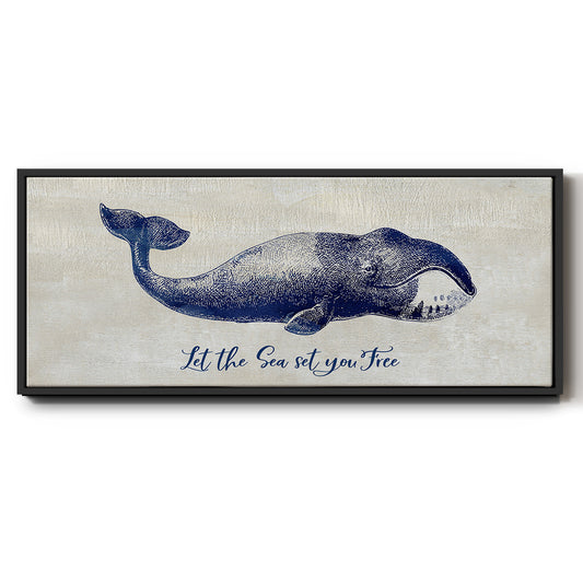 Let The Sea Set You Free - Floater Framed Canvas Print