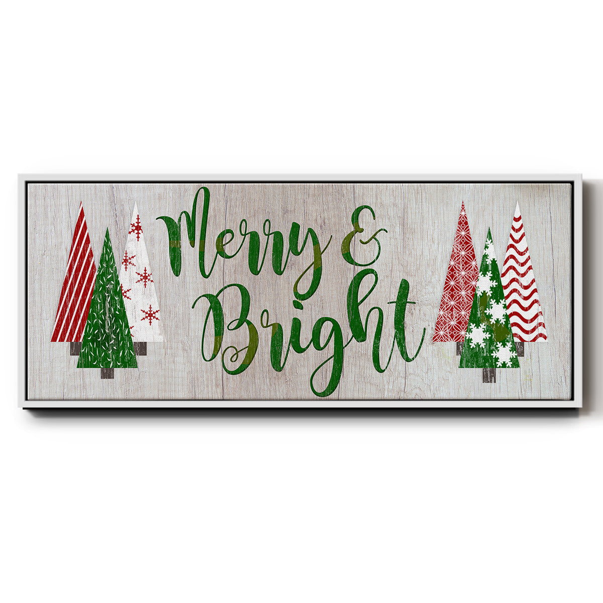 Merry & Bright - Floater Framed Canvas Print