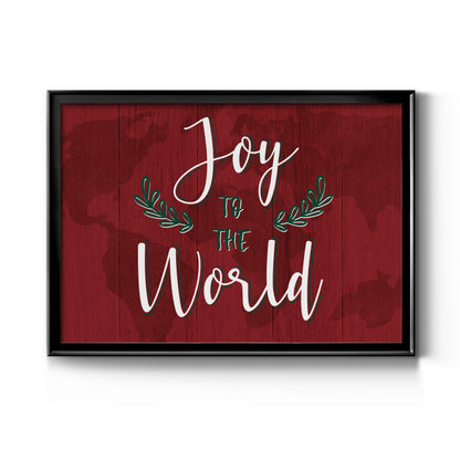 Joy to the World - Modern Framed Canvas Print