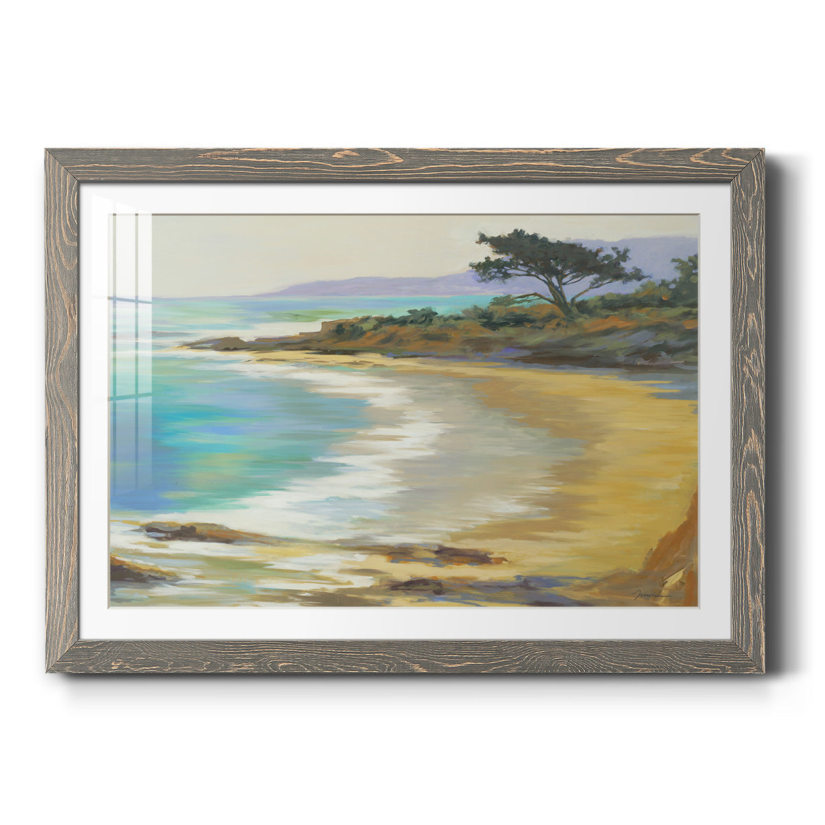 Rocky Point - Barnwood Framed Art Print
