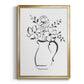 Sketchy Bouquet II - Modern Framed Canvas Print