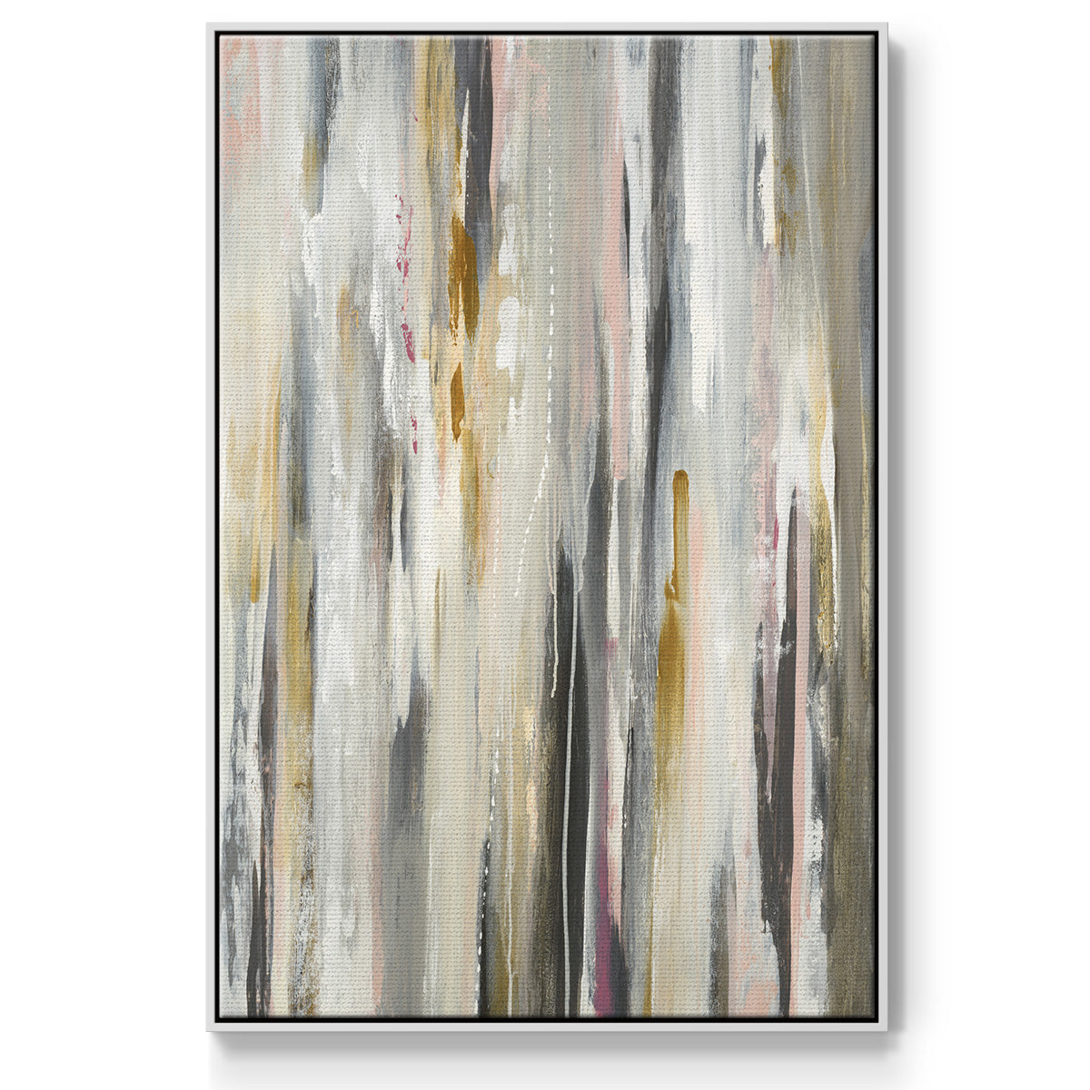 Color Ripple - Floater Framed Canvas Print